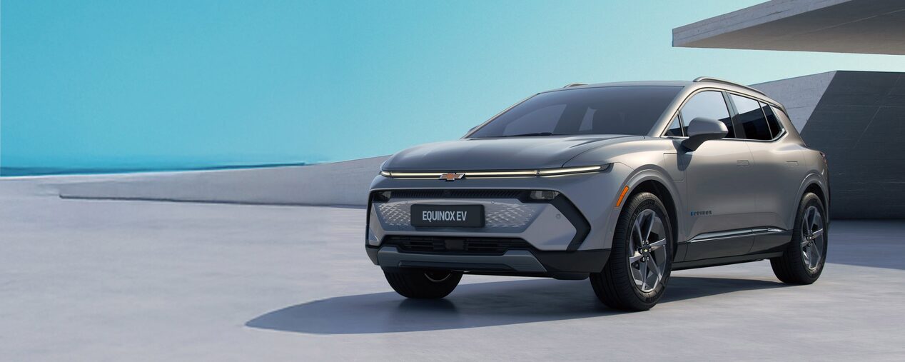 Vista frontal de la Chevrolet Equinox EV.