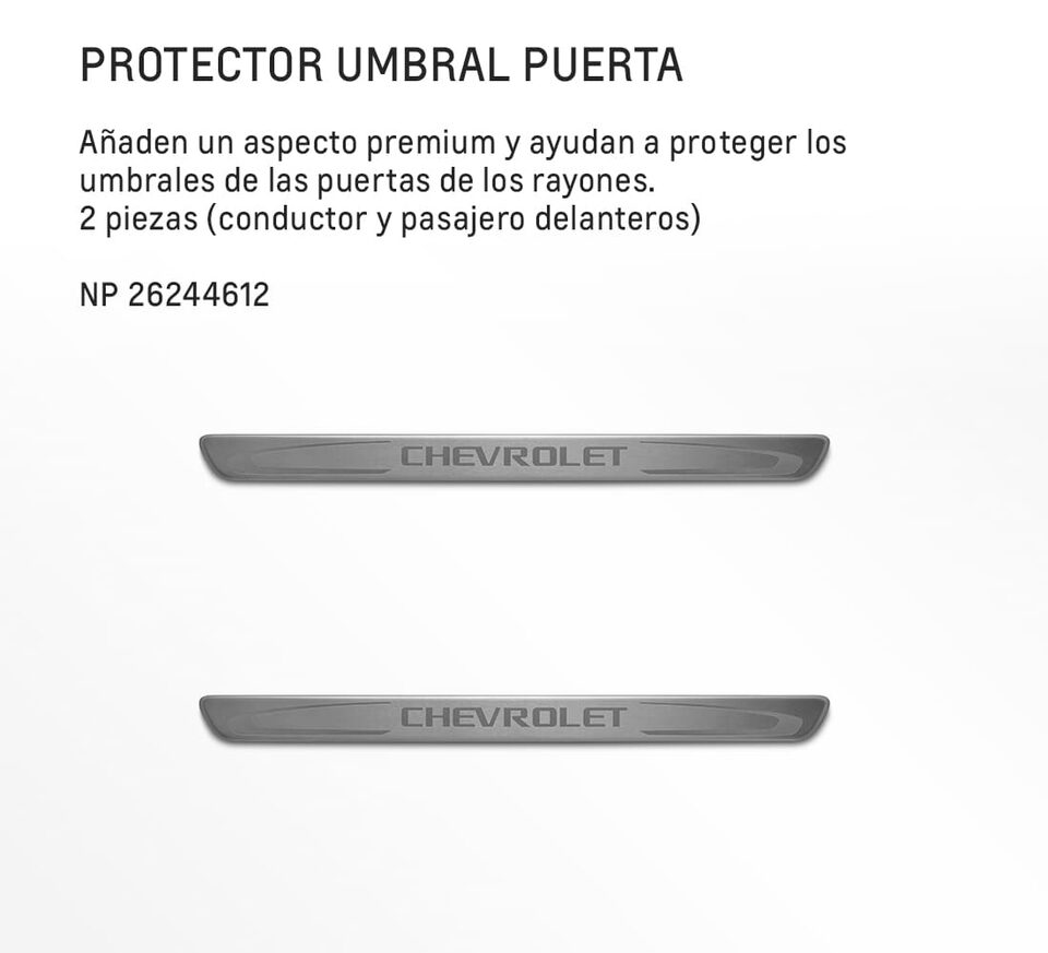 Chevrolet Tracker Accesorios - protector umbral con tu Camioneta SUV