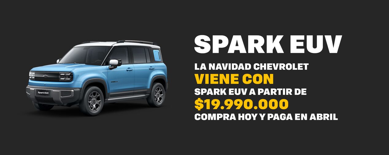 LA NAVIDAD CHEVROLET VIENE CON SPARK EUV A PARTIR DE $19.990.000. COMPRA HOY Y PAGA EN ABRIL