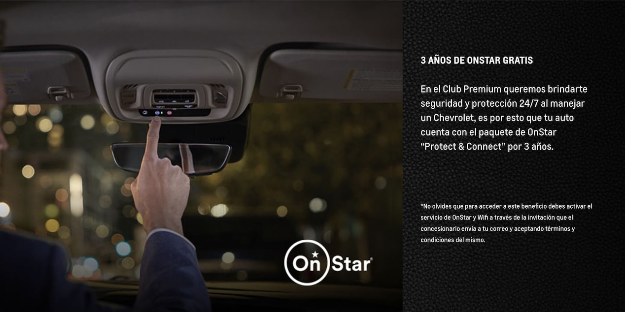 Club Premium Chevrolet, beneficio OnStar