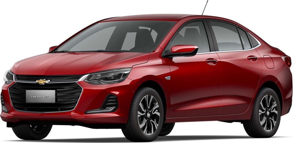 Onix Sedán versión Midnight color rojo oscuro metálico