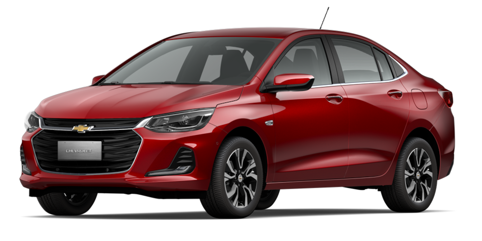 Onix Sedán versión Midnight color rojo oscuro metálico