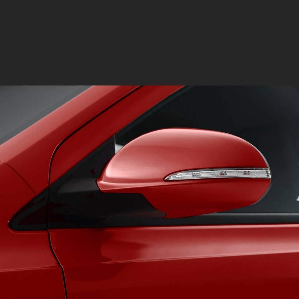 Vista del espejo retrovisor del Chevrolet Sail