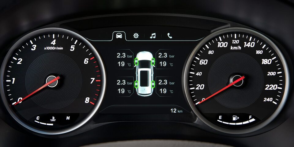 Vista pantalla cluster camioneta Chevrolet Captiva Turbo