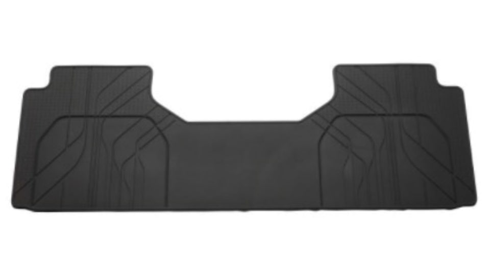 Detalle del accesorio original piso trasero premium all weather para camioneta Chevrolet Tahoe y Suburban