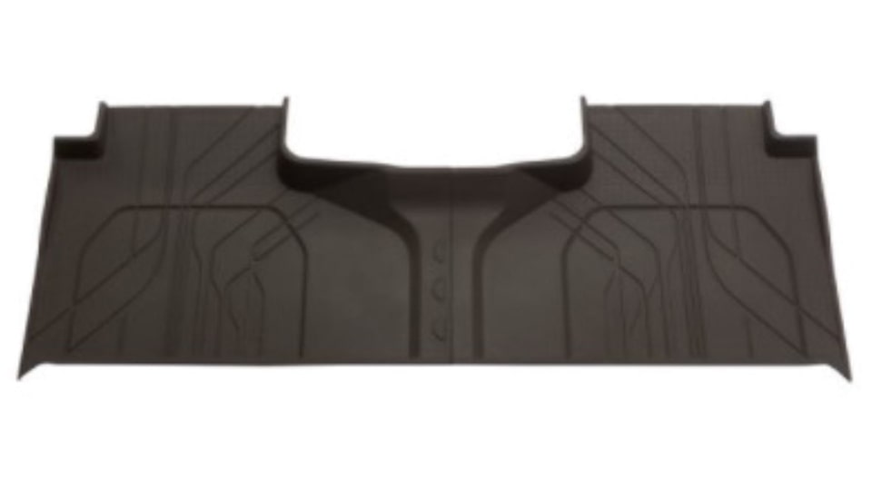Detalle del accesorio original piso segunda fila gris premium all weather para camioneta Chevrolet Tahoe y Suburban