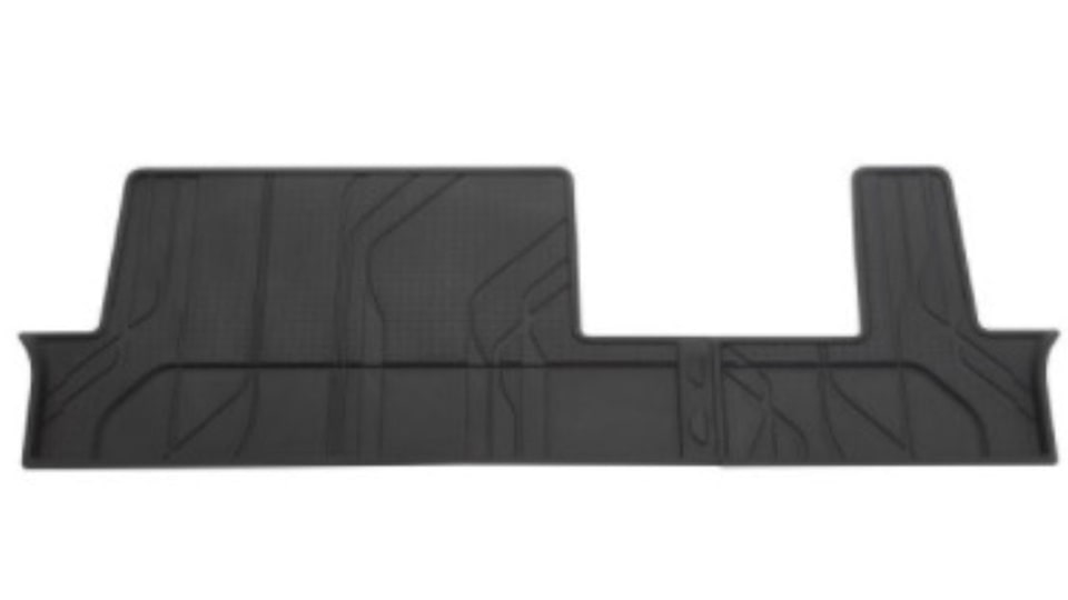 Detalle del accesorio original piso tercera fila gris premium all weather para camioneta Chevrolet Tahoe y Suburban