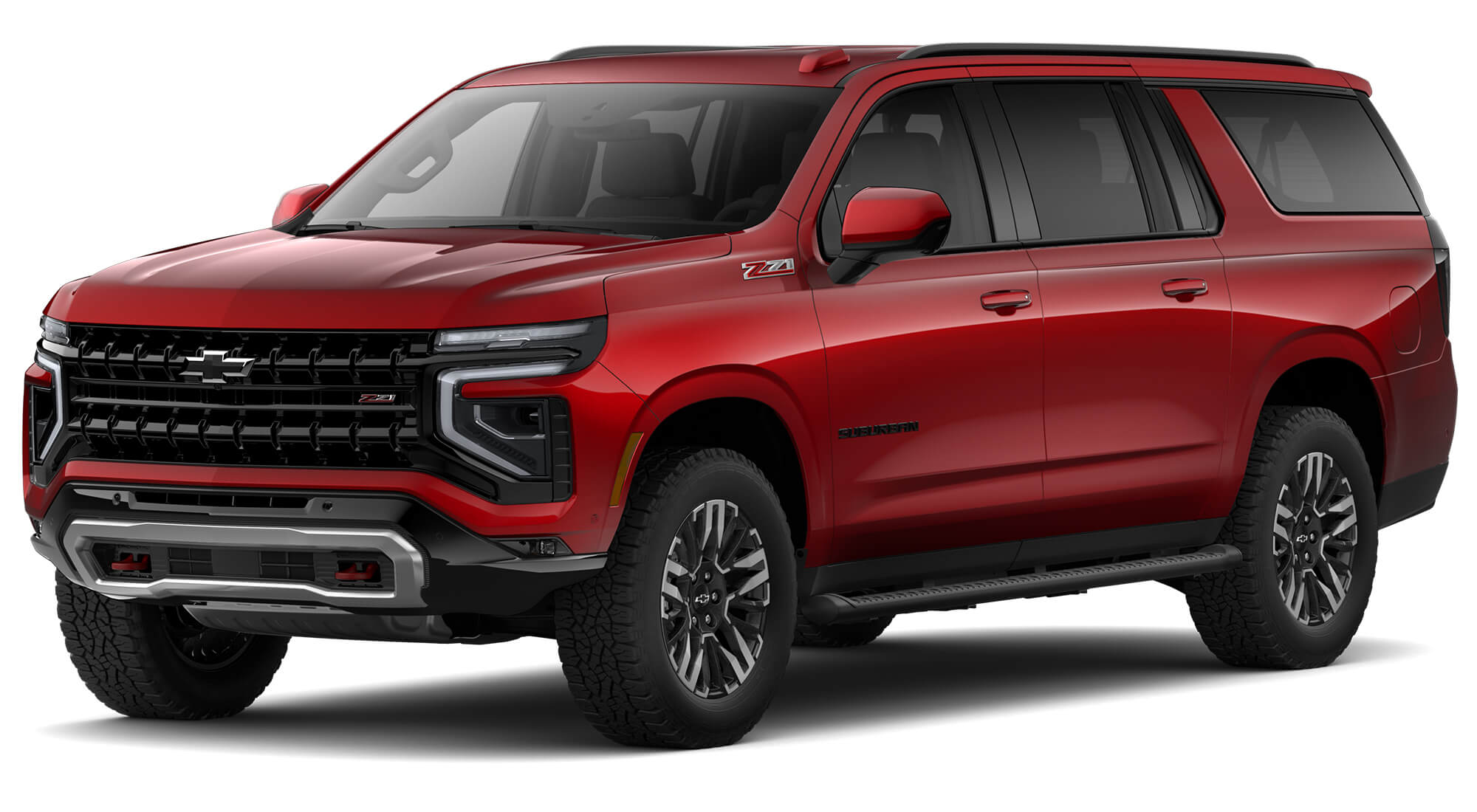 Chevrolet Suburban SUV en color rojo