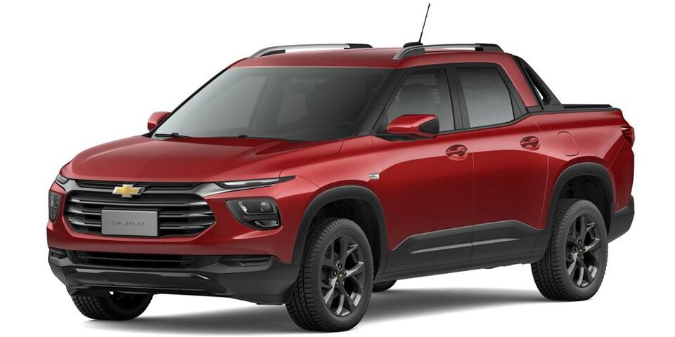 Elije la nueva pick up Chevrolet Montana en color rojo metálico