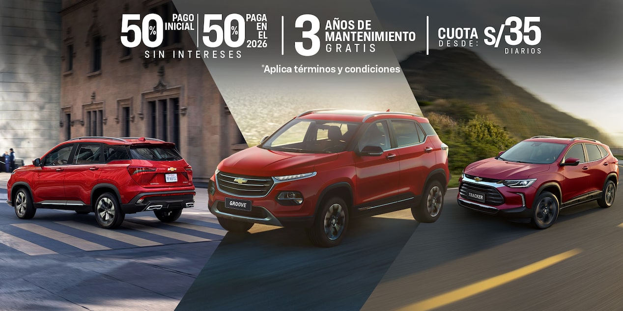Chevrolet Perú - Oferta oportunidades de Tracker, Groove y Captiva