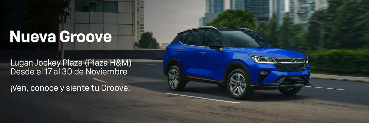 Chevrolet Groove circulando por una zona urbana.